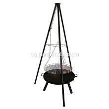 Patio Tripod Barbecue Varur BBQ me qymyr